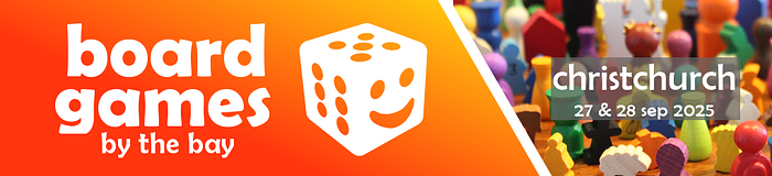 Board Games By The Bay - Christchurch, September 2025 logo
